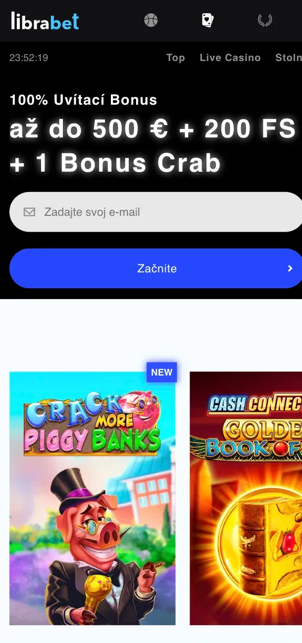 Mobilná aplikácia Librabet